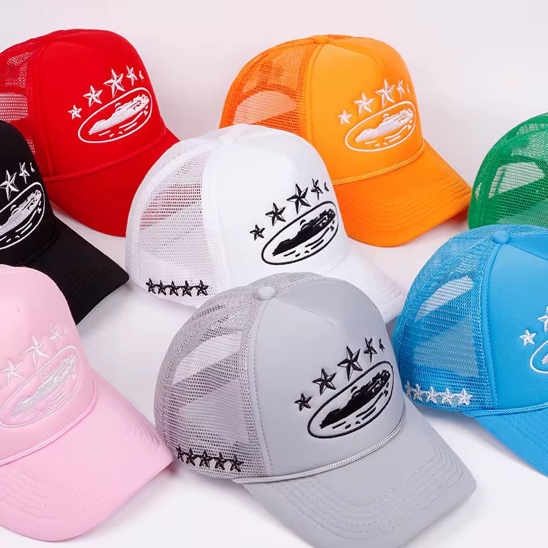 Corteiz Alcatraz Trucker Hat – Green / White