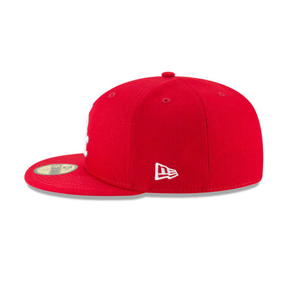 Chicago White Sox White Logo Red New Era 59FIFTY Fitted Hat
