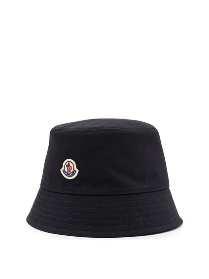 Moncler Logo Patch Narrow Brim Bucket Hat