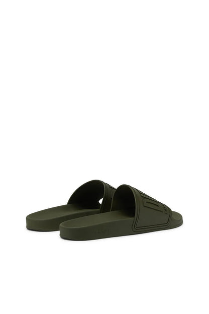 DIESEL SA-MAYEMI-POOL SLIDES WITH 3D LOGO "GREEN"