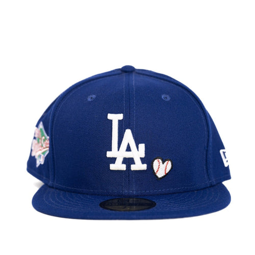 MLB LOS ANGELES DODGER BLUE CLASSIC TEAM HEART FITTED 59FIFTY CAP