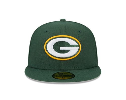New Era Green Bay Packers 59FIFTY Green Fitted Hat Sidepatch 5950 Cap