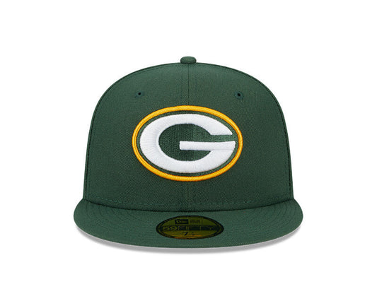 New Era Green Bay Packers 59FIFTY Green Fitted Hat Sidepatch 5950 Cap