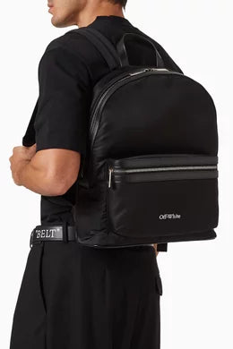 Off-White Core Round Zipped Bag - "Black"