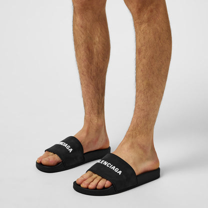 Balenciaga Pool Slides - "Black/White"