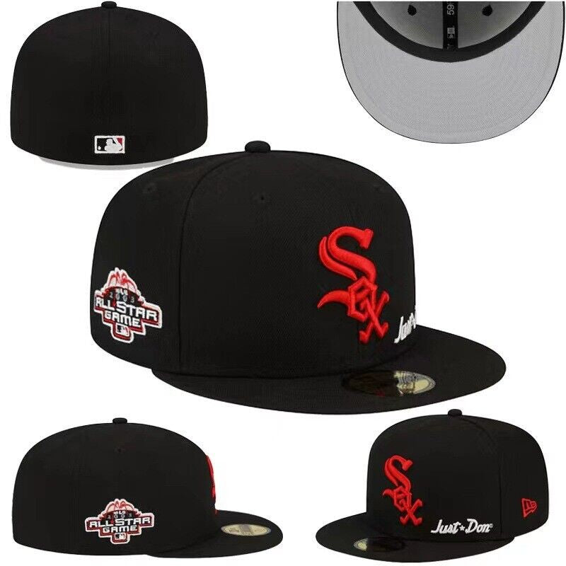 Men's Chicago MLB White Sox Black All Star Style Game Team 59FIFTY Fitted Hat