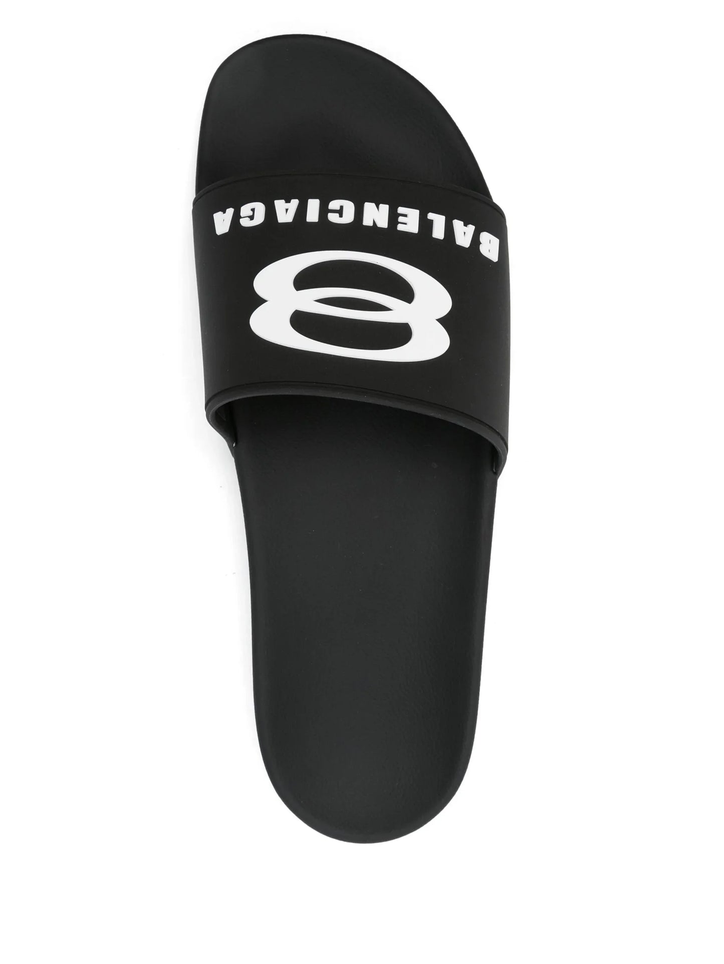 Balenciaga Logo-embroidered Pool Slides - "Black"