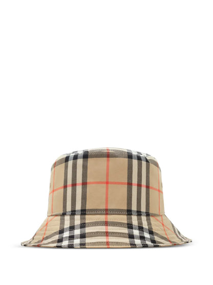 burberry check cotton bucket hat