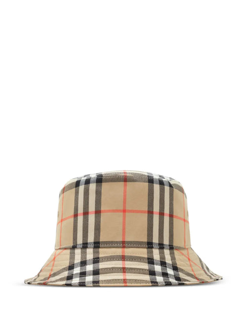 burberry check cotton bucket hat