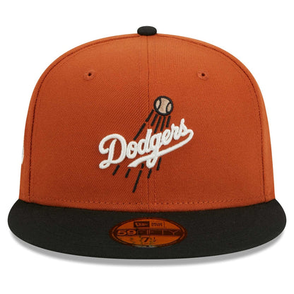 Men's New Era Orange/Black Los Angeles Dodgers 59FIFTY Fitted Hat