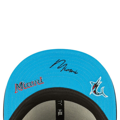 MIAMI MARLINS Men's New Era Black Miami Marlins Identity 59FIFTY Fitted Hat