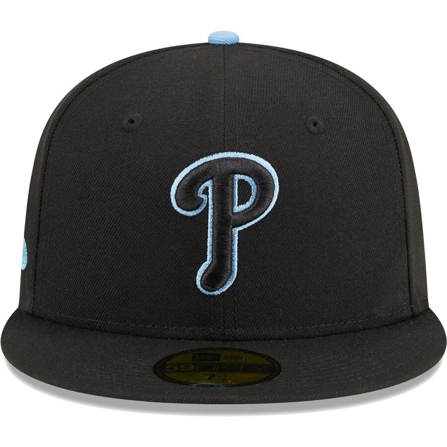 Philadelphia Phillies New Era Pastel Undervisor 59FIFTY Fitted Hat - Black