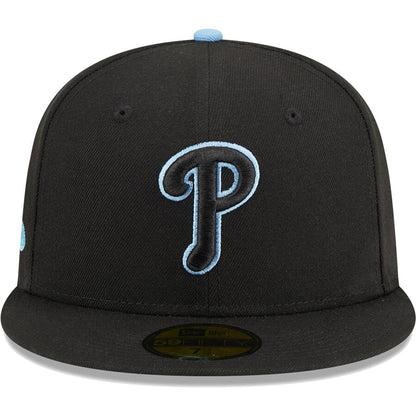 Philadelphia Phillies New Era Pastel Undervisor 59FIFTY Fitted Hat - Black