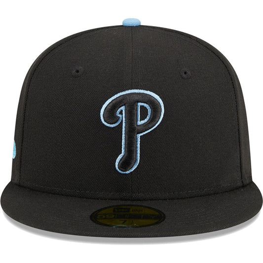 Philadelphia Phillies New Era Pastel Undervisor 59FIFTY Fitted Hat - Black