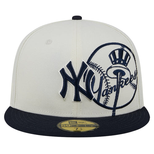 New York Yankees New Era Lonestar 59FIFTY Fitted Hat - Cream/Navy
