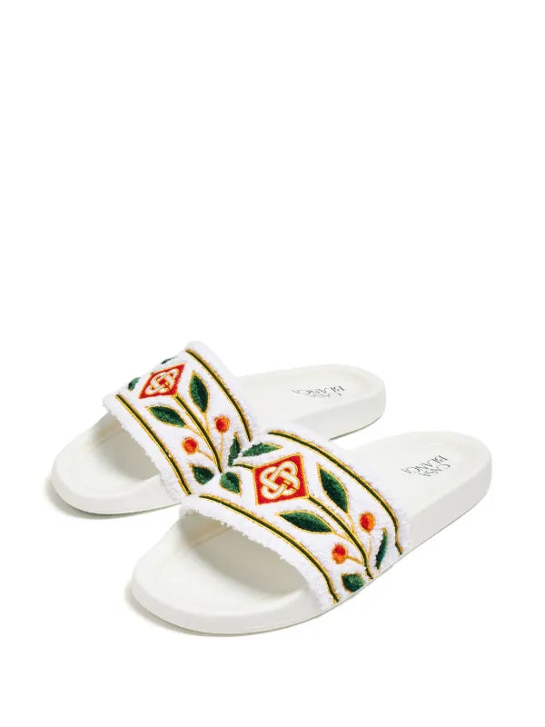 Casablanca
embroidered terry slides