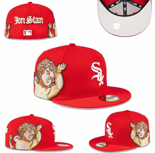 MLB New Era Red White Sox x Jon Stan Fitted Cap
