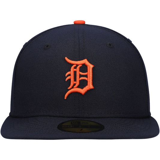 Detroit Tigers New Era Navy On-Field Road 59FIFTY Fitted Hat