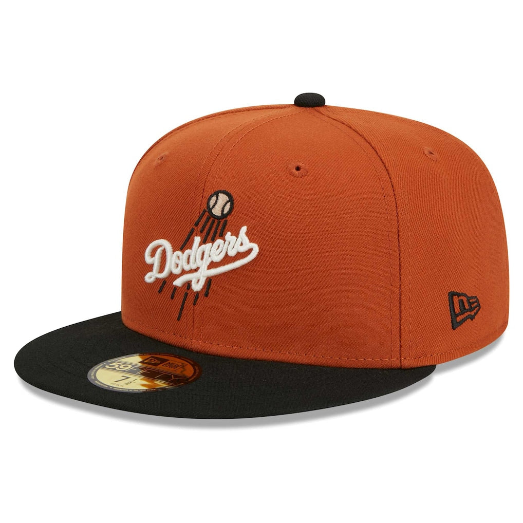 Men's New Era Orange/Black Los Angeles Dodgers 59FIFTY Fitted Hat