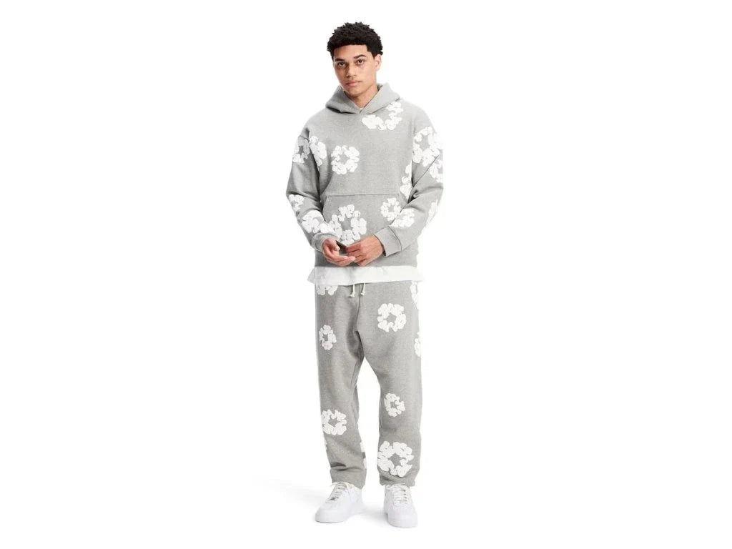 Denim Tears The Cotton Wreath Hoodie - "Grey/White"