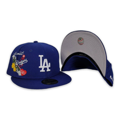 Royal Blue Los Angeles Dodgers City Patch Gray Bottom New Era 59fifty Fitted