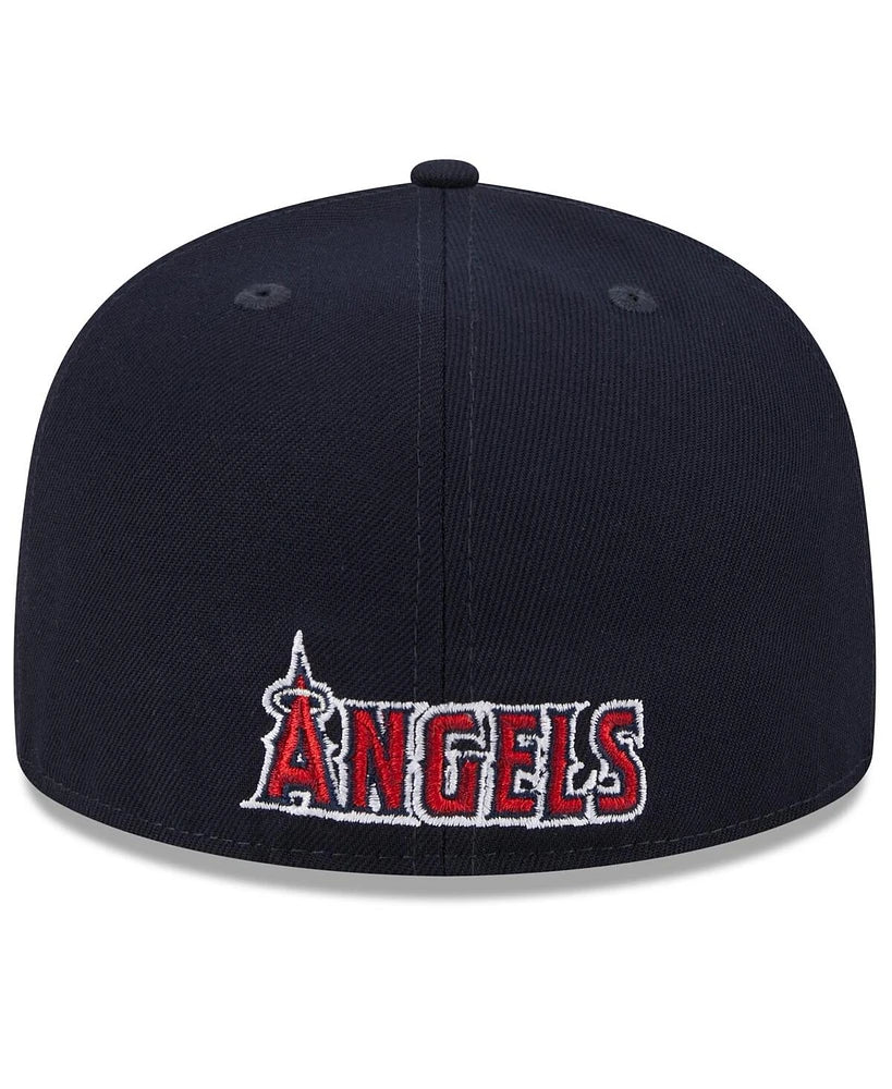 New Era Men's Red/Navy Los Angeles Angels Gameday Sideswipe 59fifty Fitted Hat
