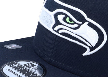 Seattle Seahawks NFL Patch Up 9FIFTY Navy Snapback - New Era