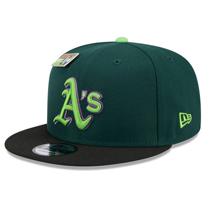Oakland Athletics New Era Green/Black Sour Apple Big League Chew Flavor Pack 9FIFTY Snapback Hat