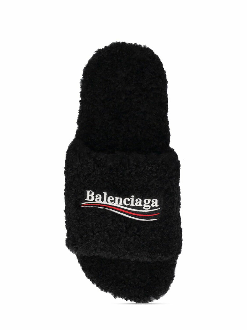 Balenciaga Furry Slide Sandals (With box)
