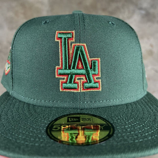 New Era LA Dodgers 50th Anniversary Green Red Gold Fitted Cap