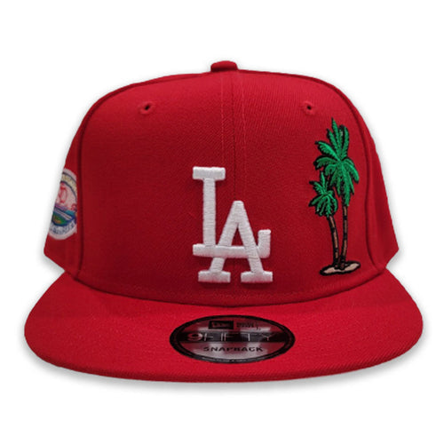 Red Los Angeles Dodgers Palm Tree Blue Bottom 50th Anniversary Snapback