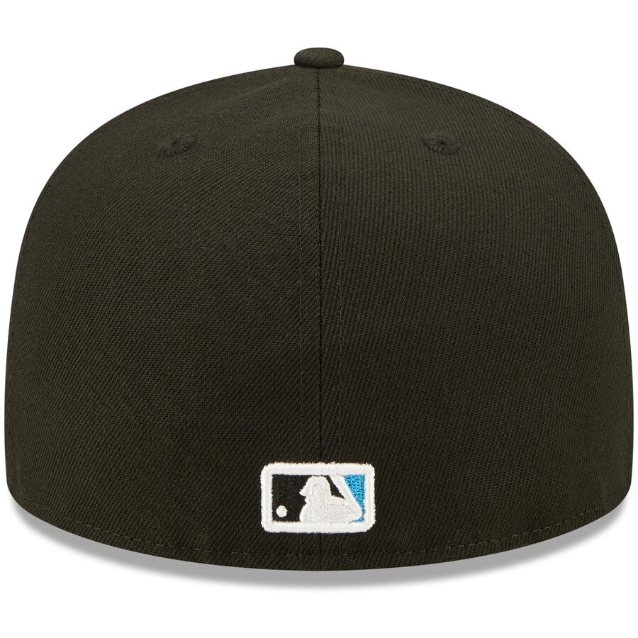 MIAMI MARLINS Men's New Era Black Miami Marlins Identity 59FIFTY Fitted Hat