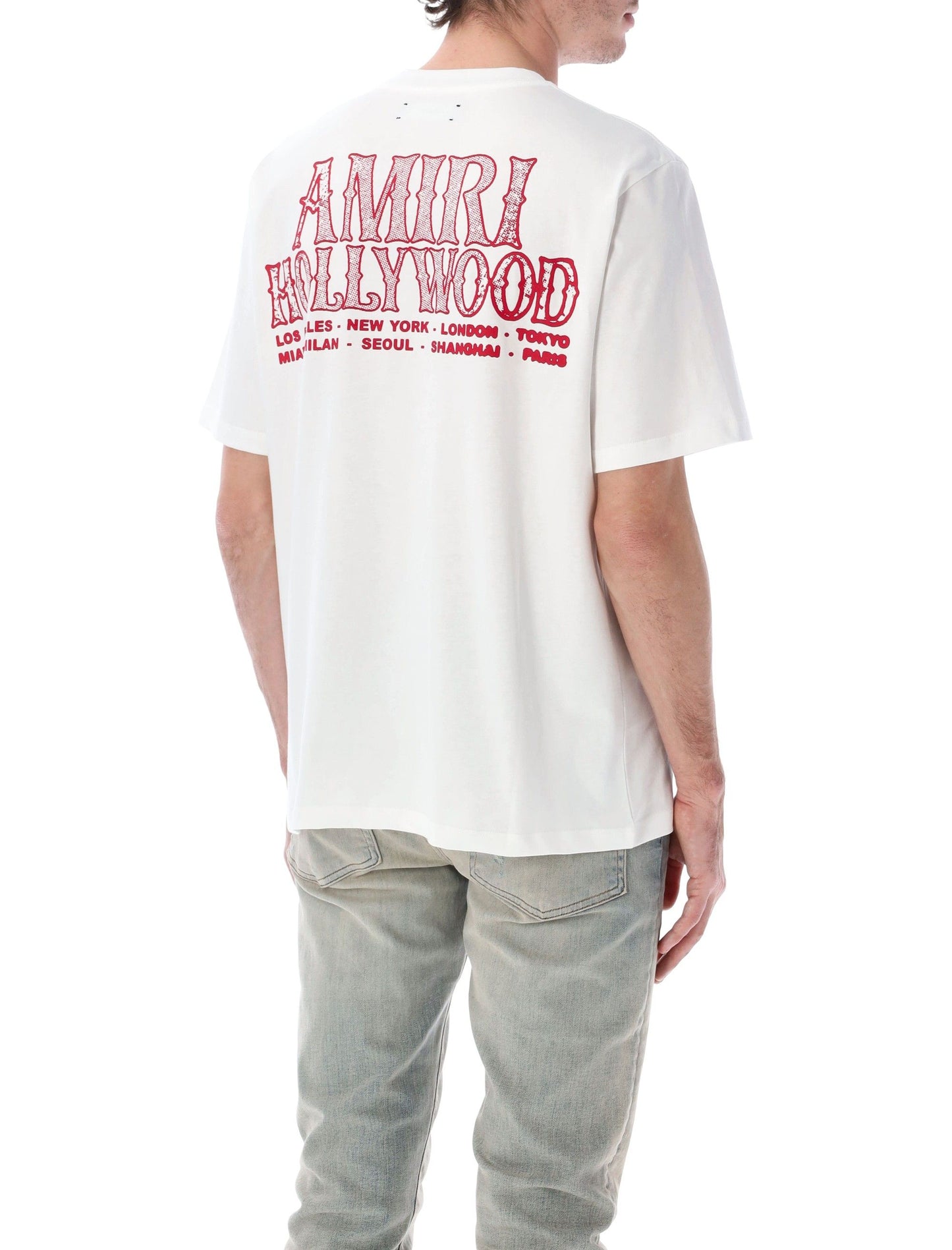 Amiri Hollywood City Tee - "White/Red"