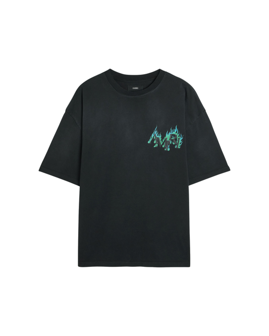 Amiri Flames T-shirt - "Black/Blue"