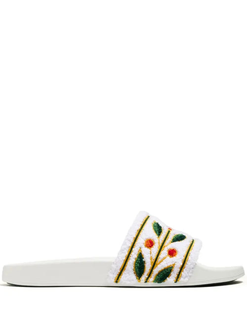 Casablanca
embroidered terry slides
