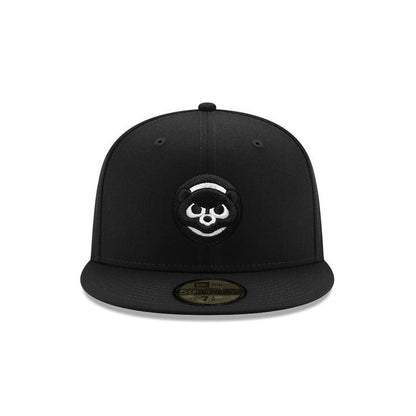 Chicago Cubs Black on White 59Fifty Fitted