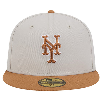 New York Mets New Era Two-Tone Color Pack 59FIFTY Fitted Hat - Khaki/Brown
