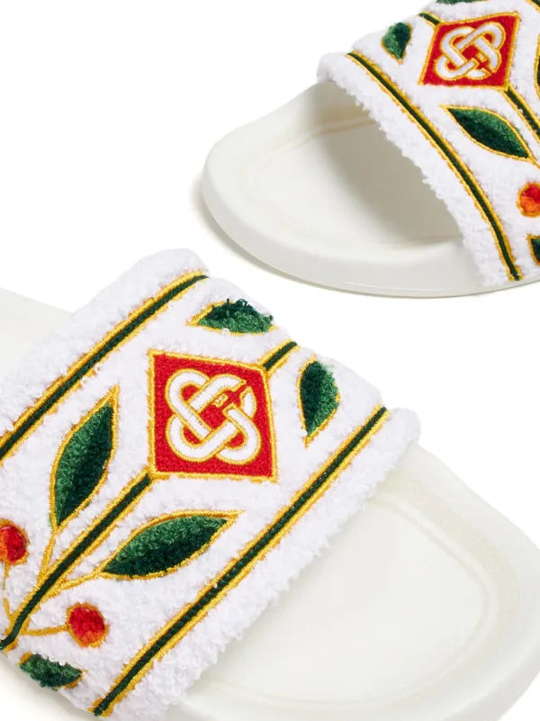 Casablanca
embroidered terry slides