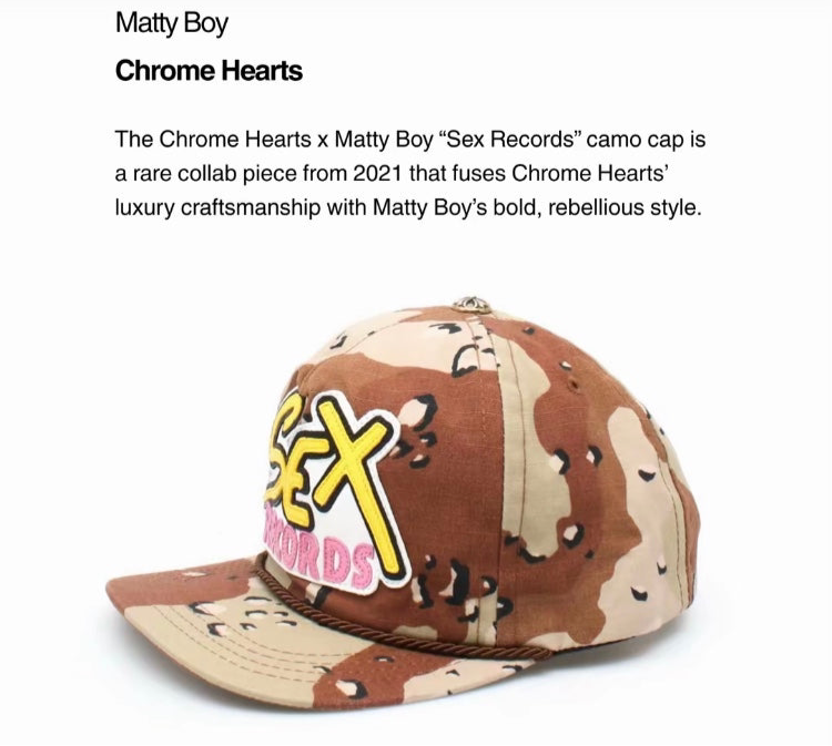 Chrome Hearts Matty Boy Sex Records 5 Panel Hat