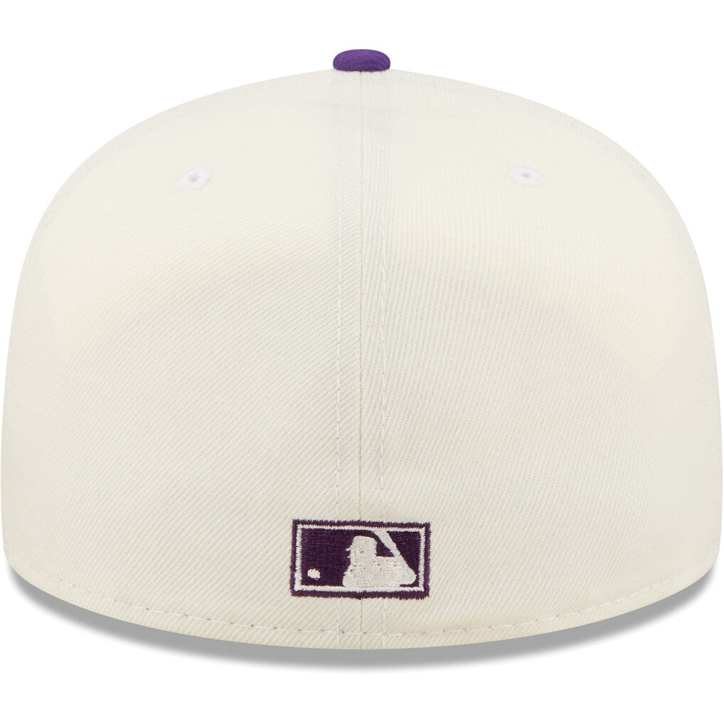 Men's New Era White/Purple Arizona Diamondbacks Fitted Cap