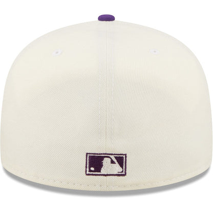 Men's New Era White/Purple Arizona Diamondbacks Fitted Cap