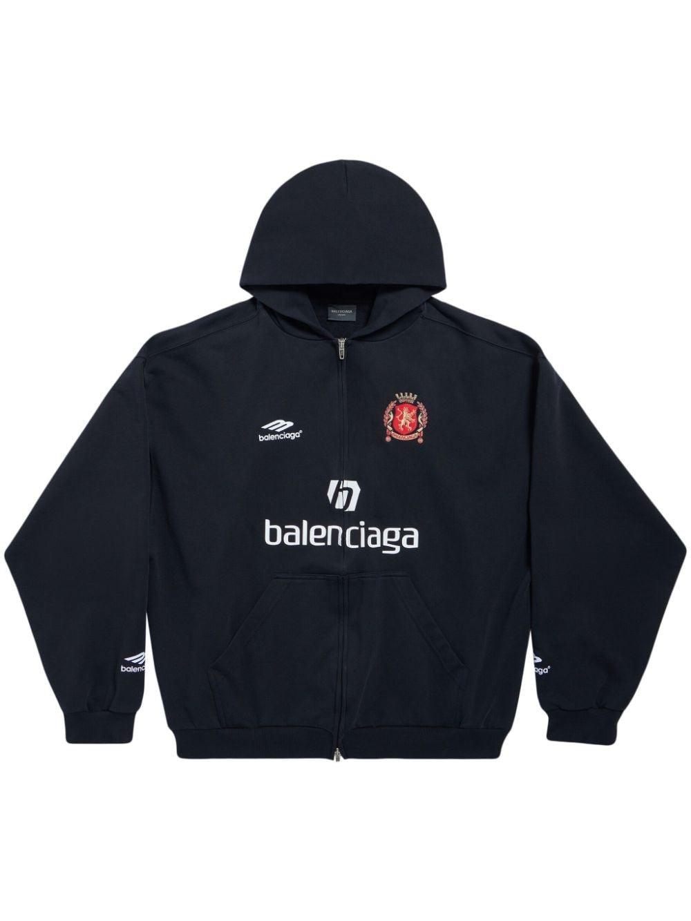 Balenciaga Paris Soccer Zip-up Hoodie