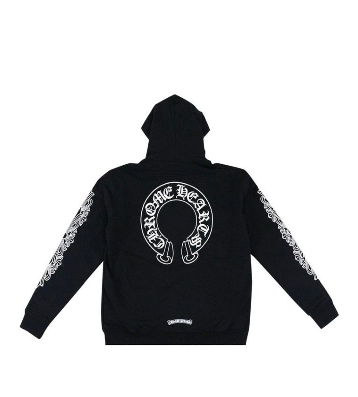 Chrome Hearts Horseshoe Floral Cross-Sleeve Zip up Hoodie