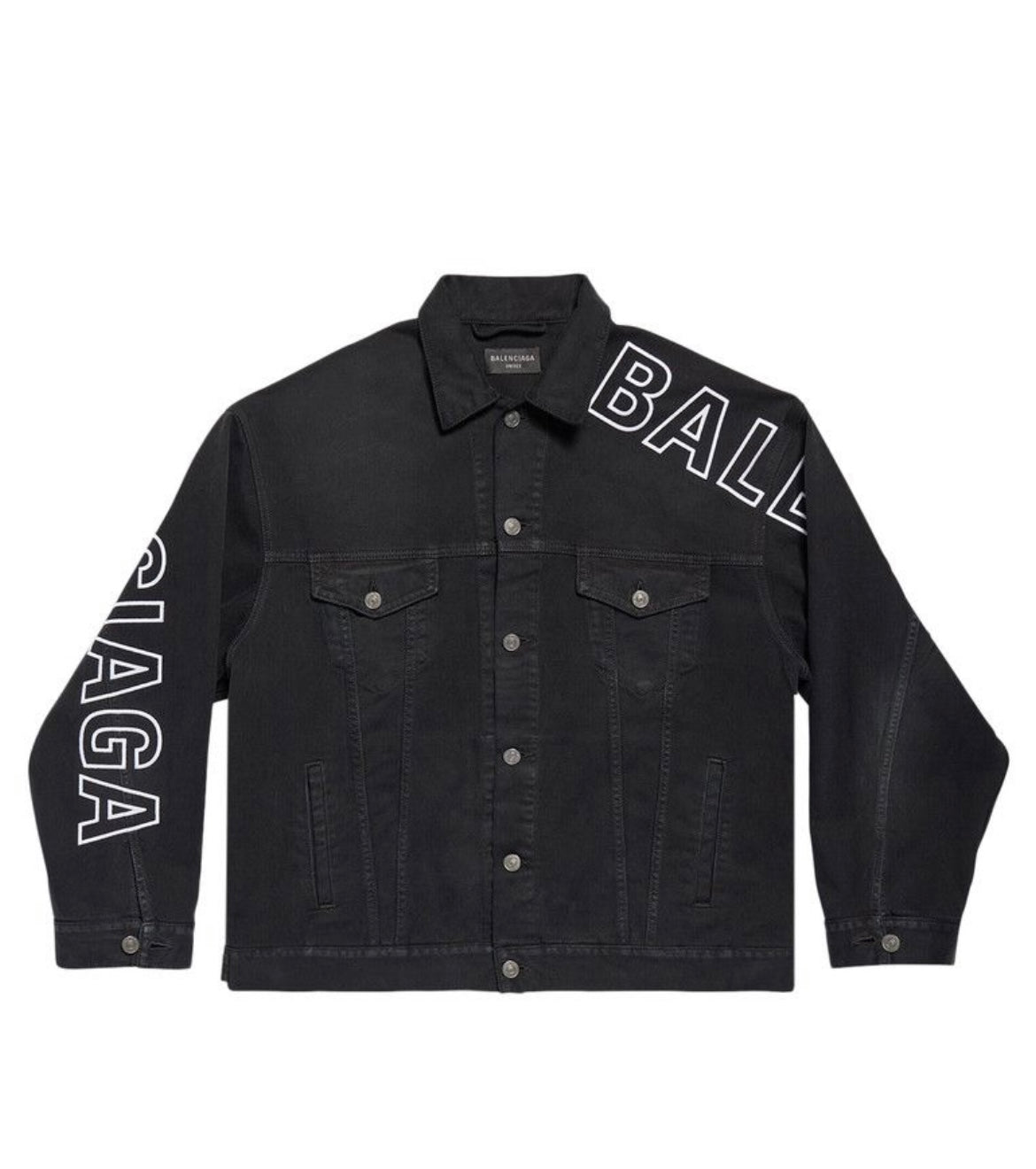 Balenciaga Outline Large Fit Jacket Sunbleached Black