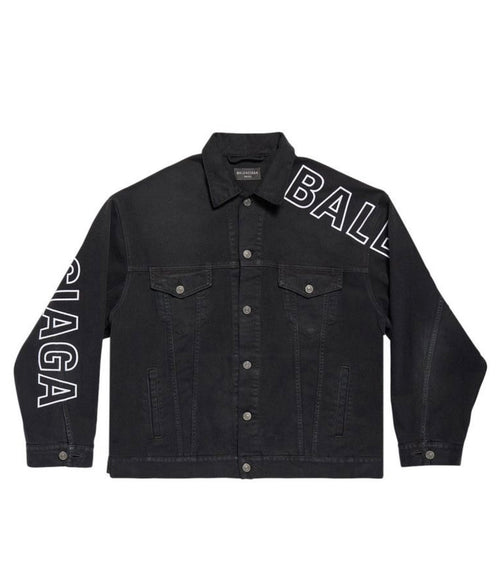 Balenciaga Outline Large Fit Jacket Sunbleached Black