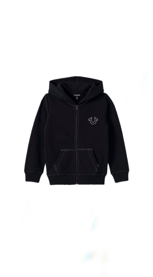 True Religion Stitch Logo Zip up Hoodie