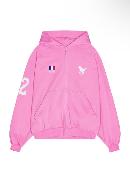 Balenciaga warhorse Polo Distressed Zip up Hoodie