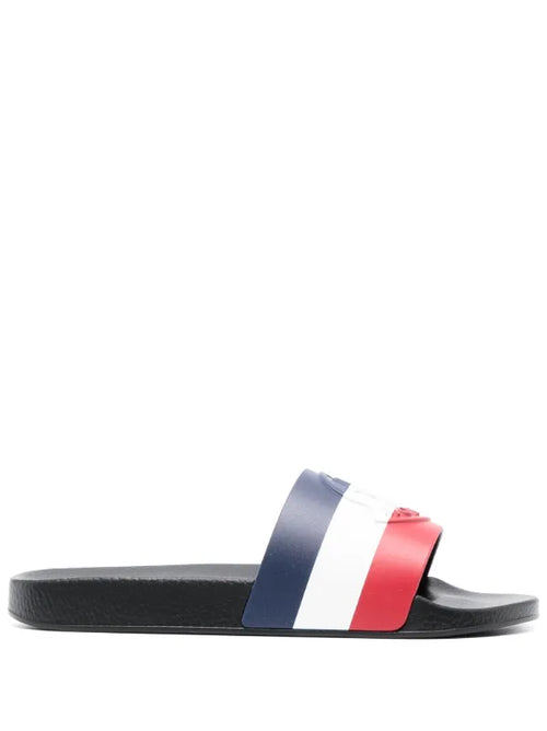 Moncler Basile striped slides