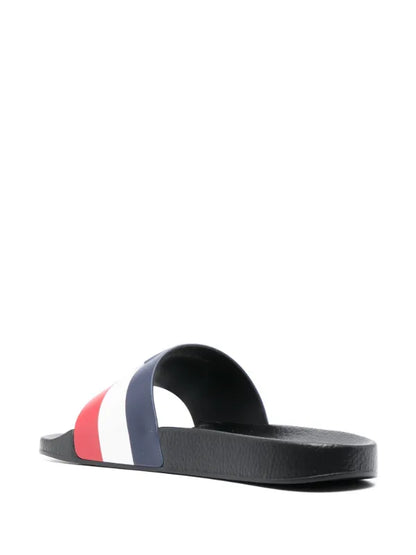Moncler Basile striped slides