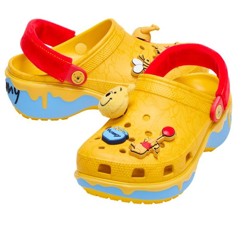 Crocs x Disney Winnie the Pooh Classic Platform Clog 'Yellow Red’